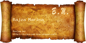 Bajza Marina névjegykártya